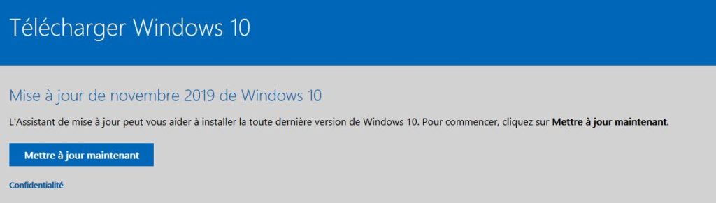 Mise à jour online depuis le site de Microsoft